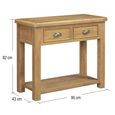 Dorchester Console Table - 2 Drawer - Rustic Oak