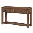 Oakridge Console Table - 3 Drawer - Dark Oak