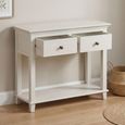 Provence Painted Console Table - 2 Drawer - Truffle