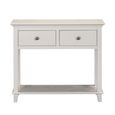 Provence Painted Console Table - 2 Drawer - Truffle
