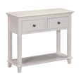 Provence Painted Console Table - 2 Drawer - Truffle