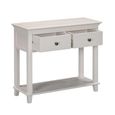Provence Painted Console Table - 2 Drawer - Truffle