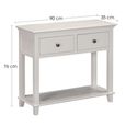 Provence Painted Console Table - 2 Drawer - Truffle