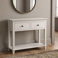 Provence Painted Console Table - 2 Drawer - Truffle