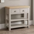 Windermere Painted Console Table - 2 Drawer - Oyster Grey