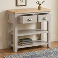 Windermere Painted Console Table - 2 Drawer - Oyster Grey
