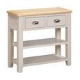 Windermere Painted Console Table - 2 Drawer - Oyster Grey