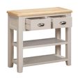 Windermere Painted Console Table - 2 Drawer - Oyster Grey