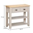 Windermere Painted Console Table - 2 Drawer - Oyster Grey
