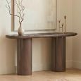 Almundi Console Table - Chocolate Brown - Ceramic