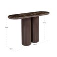Almundi Console Table - Chocolate Brown - Ceramic