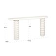 Bloomstone White Lime Plaster Curved Console Table