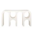 Bloomstone White Lime Plaster Large Console Table