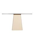 Brix Mylon Console Table - Off White - Glass and Metal