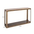 Claridge Console Table - Beige - Brushed Gold - Ceramic Top