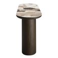 Langford Console Table - Oval - Brown - Ceramic and Oak