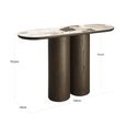 Langford Console Table - Oval - Brown - Ceramic and Oak