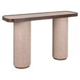 Willox Curved Console Table - Beige and Brown - Oak