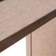 Willox Curved Console Table - Beige and Brown - Oak