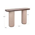 Willox Curved Console Table - Beige and Brown - Oak