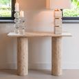 Hampton Console Table - Sand - Travertine