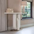 Winslow Console Table - Oval - White and Gold - Metal