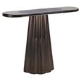 Barwick Console Table - Oval - Antique Brass - Glass and Metal