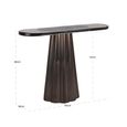 Barwick Console Table - Oval - Antique Brass - Glass and Metal