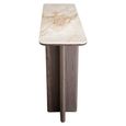 Colson Curved Console Table - Brown - Ceramic