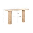 Hampton Console Table - Sand - Travertine