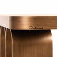 Locarno Console Table - Oval - Black and Brushed Gold - Ceramic and Metal