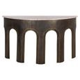 Sanchis Console Table - Half Moon - Antique Brass - Marble and Aluminum