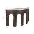 Sanchis Console Table - Half Moon - Antique Brass - Marble and Aluminum