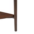 Willow Console Table - Half Moon - Tobacco Walnut and Beige - Wood and Marble Effect
