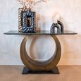 Luna Black Marble Top Console Table