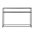 Chandon Champagne Gold Console Table with Shelf
