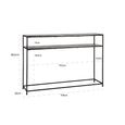 Chandon Champagne Gold Console Table with Shelf