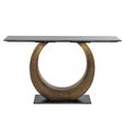 Luna Black Marble Top Console Table
