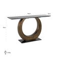 Luna Black Marble Top Console Table