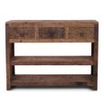 Bassano Console Table - 3 Drawer - Natural - Recycled Wood