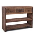 Bassano Console Table - 3 Drawer - Natural - Recycled Wood