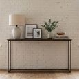 Terni Industrial Console Table - Brown and Black - Solid Wood and Metal