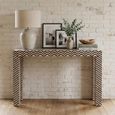 Vicenza Console Table - Chevron - White - Bone Inlay