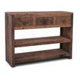 Bassano Console Table - 3 Drawer - Rustic Natural - Recycled Wood