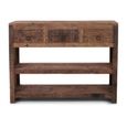 Bassano Console Table - 3 Drawer - Rustic Natural - Recycled Wood