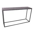 Behat Console Table - Hand Crafted - Black and White - Bone Inlay and Metal