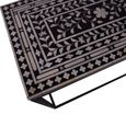 Behat Console Table - Hand Crafted - Black and White - Bone Inlay and Metal