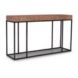 Bilbao Console Table - Natural and Black - Pine Wood and Metal
