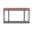 Bilbao Console Table - Natural and Black - Pine Wood and Metal