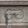 Carved Console Table - 2 Drawer - Rustic Natural - Elm Wood